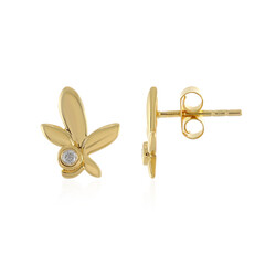 Boucles d'oreilles en argent et Diamant I4 (J)