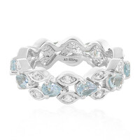 Bague en argent et Topaze bleu ciel