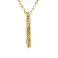 Collier en argent et Diamant champagne I4