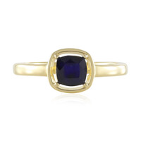 Bague en argent et Saphir bleu de Madagascar