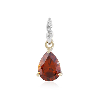 Pendentif en or et Zircon orange