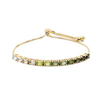Bracelet en argent et Tourmaline verte