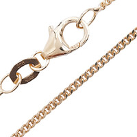 Or jaune 375/1000 - Chaîne maille gourmette - 45cm - 2,5 g