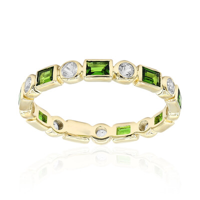 Bague en or et Diopside de Russie