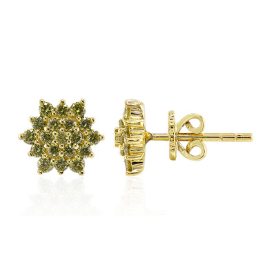 Boucles d'oreilles en or et Diamant VS1 jaune (Annette)