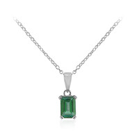 Collier en argent et Topaze vert papillon
