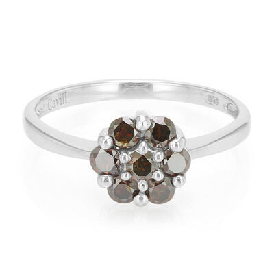 Bague en argent et Diamant fantaisie