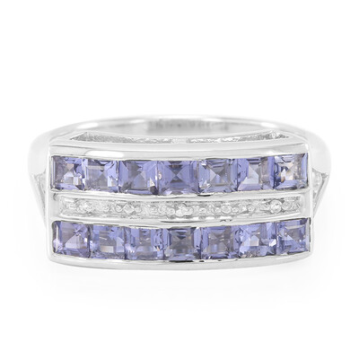 Bague en argent et Iolite de Ceylan