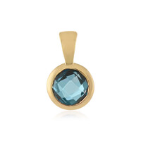 Pendentif en or et Topaze bleu de Londres