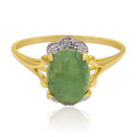 Bague en or et Jadéite Vert Noble