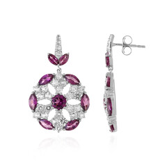 Boucles d'oreilles en argent et Grenat Rhodolite