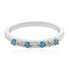 Bague en argent et Zircon bleu
