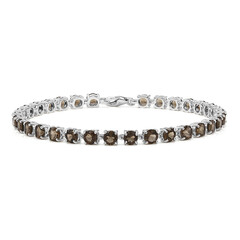 Bracelet en argent et Quartz fumé
