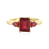 Bague en argent et Rubis de Madagascar