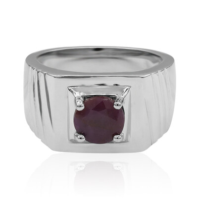 Bague en argent et Rubis