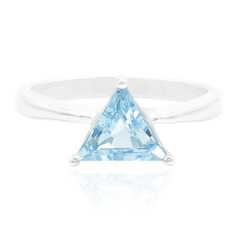 Bague en argent et Topaze bleu Suisse