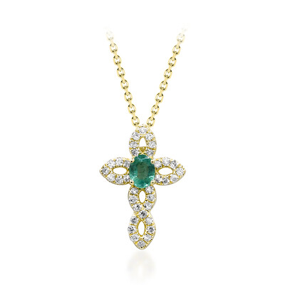Collier en or et Emeraude de Zambie AAA (CIRARI)