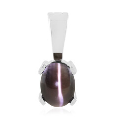Pendentif en argent et Sillimanite œil-de-chat