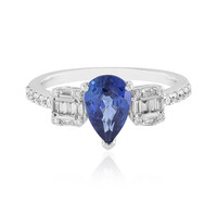 Bague en or et Saphir bleu de Ceylan