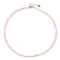 Collier en argent et Opale rose
