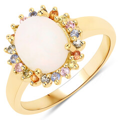 Bague en argent et Opale Welo