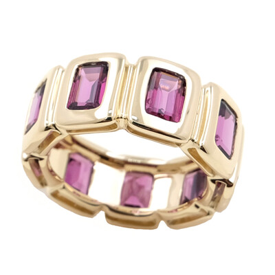 Bague en or et Grenat magenta (de Melo)