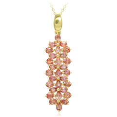 Collier en or et Saphir Padparadscha non chauffé (AMAYANI)