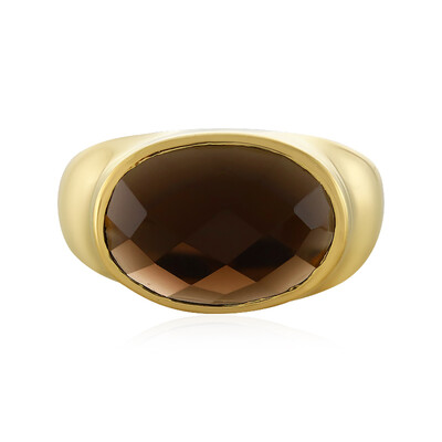 Bague en argent et Quartz fumé