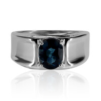 Bague en argent et Topaze bleu de Londres