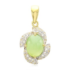 Pendentif en argent et Chrysoprase impériale