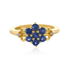 Bague en argent et Saphir bleu