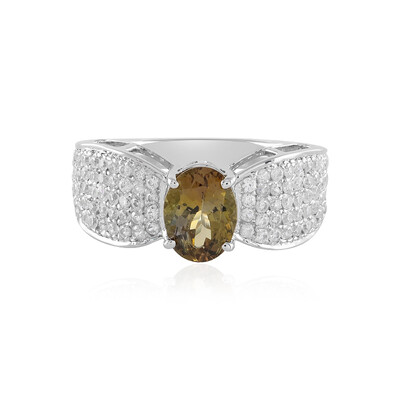 Bague en or et Tanzanite jaune non chauffée