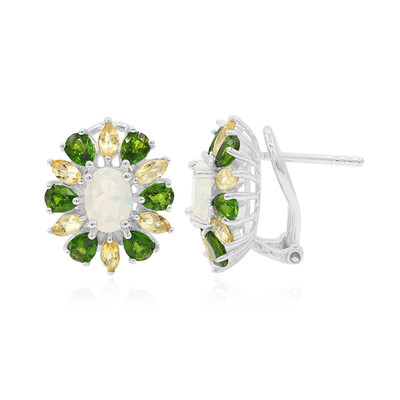 Boucles d'oreilles en argent et Opale Welo