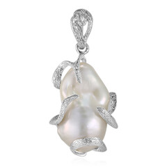 Pendentif en argent et Perle de culture d'eau douce (TPC)