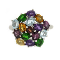 Bague en argent et Grenat Rhodolite
