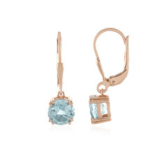Boucles d'oreilles en argent et Topaze bleu ciel