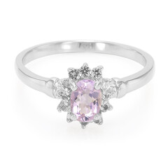 Bague en argent et Améthyste Rose de France