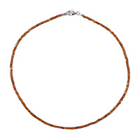 Collier en argent et Grenat Hessonite