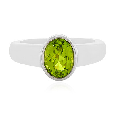 Bague en argent et Péridot du Jilin