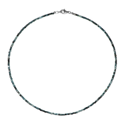 Collier en argent et Tourmaline bleue