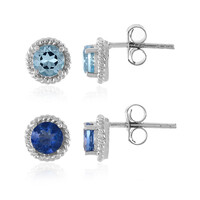 Boucles d'oreilles en argent et Fluorite à couleur changeante