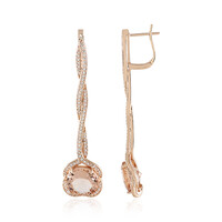 Boucles d'oreilles en or et Morganite pêche AAA (de Melo)