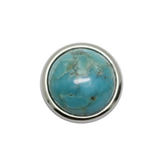 Pendentif en argent et Turquoise bleue de Mohavie