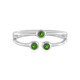 Bague en argent et Diopside de Russie