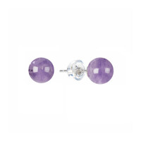 Boucles d'oreilles en argent et Améthyste