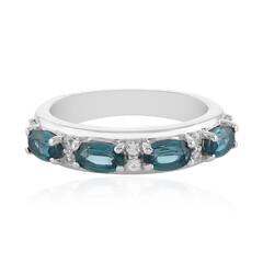 Bague en argent et Kyanite bleu pétrole
