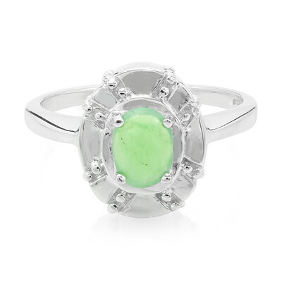 Bague en argent et Chrysoprase impériale