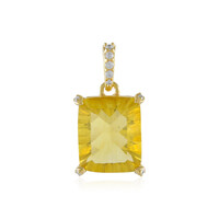 Pendentif en argent et Fluorite jaune