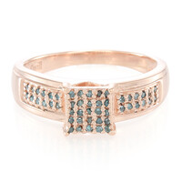 Bague en argent et Diamant fantaisie