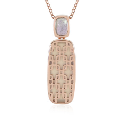 Collier en argent et Calcédoine blanche (KM by Juwelo)
